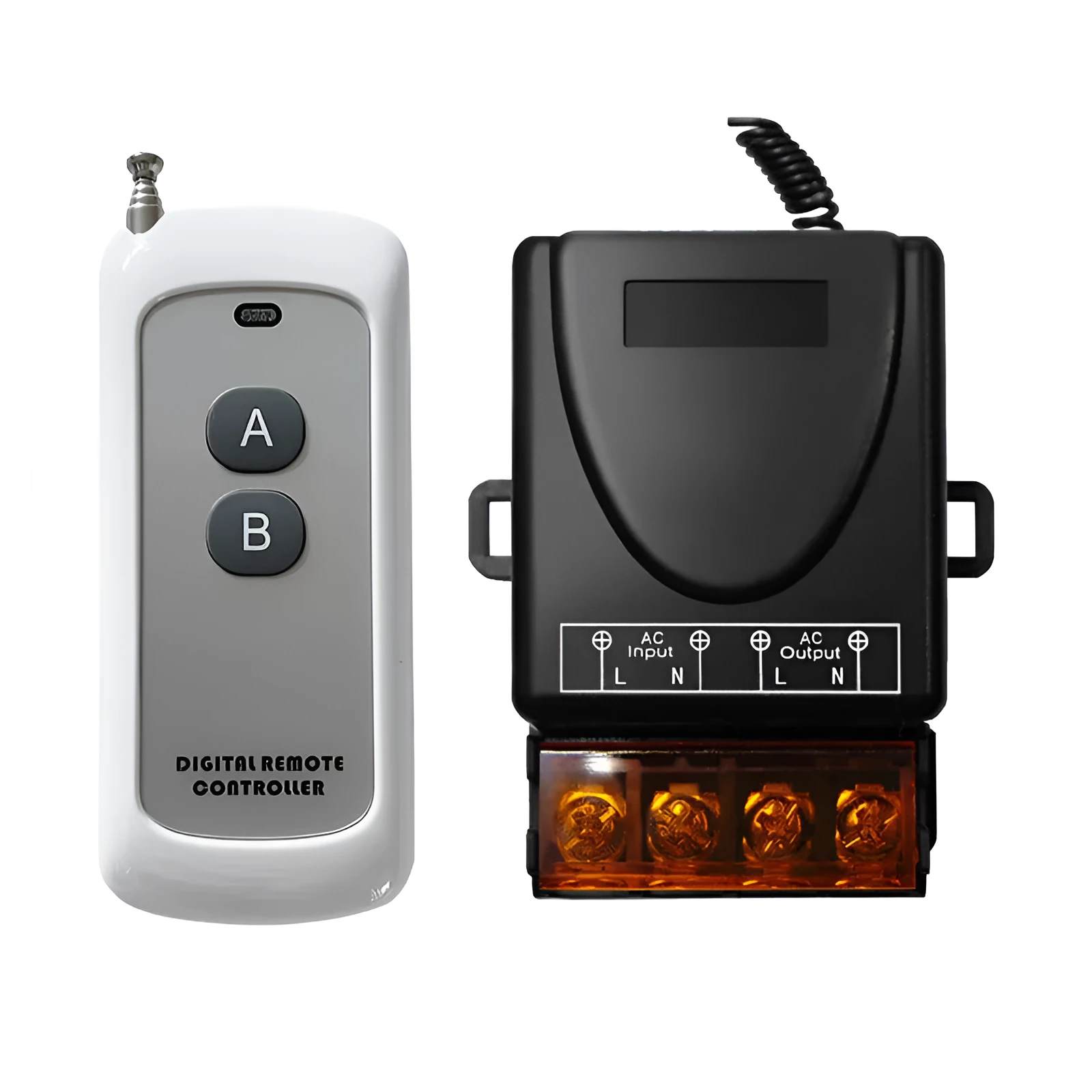 220V wireless remote control intelligent controller with ABS shell, 1 in 4 out wiring, for garage door and light control