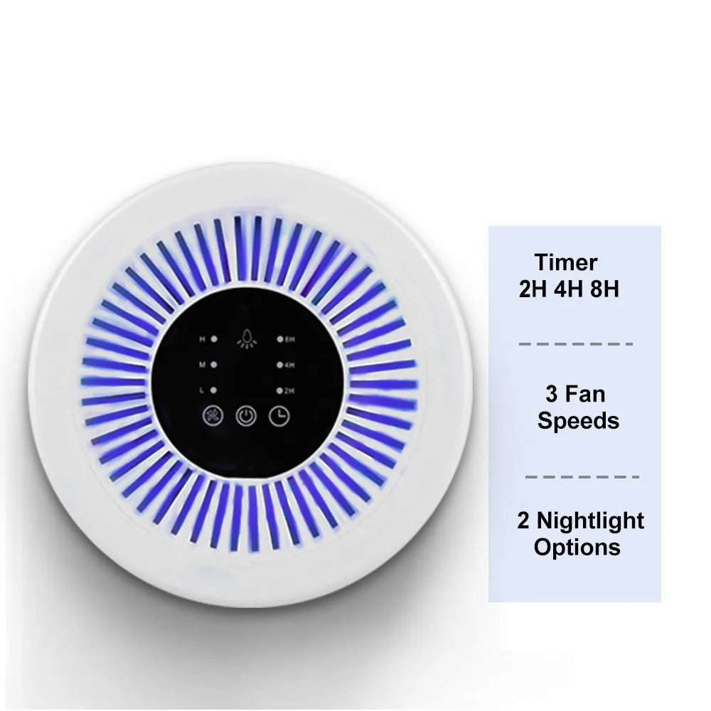 White indoor air purifier for medium-sized rooms up to 20 square metres.