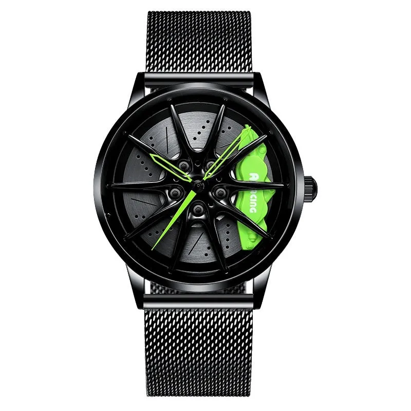 Svj Watch RAYS-G25 mens steel case watch with wheel stereo hollow sheet dial and mineral glass mirror