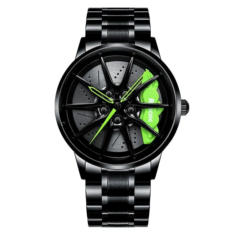 Svj Watch RAYS-G25 mens steel case watch with wheel stereo hollow sheet dial and mineral glass mirror