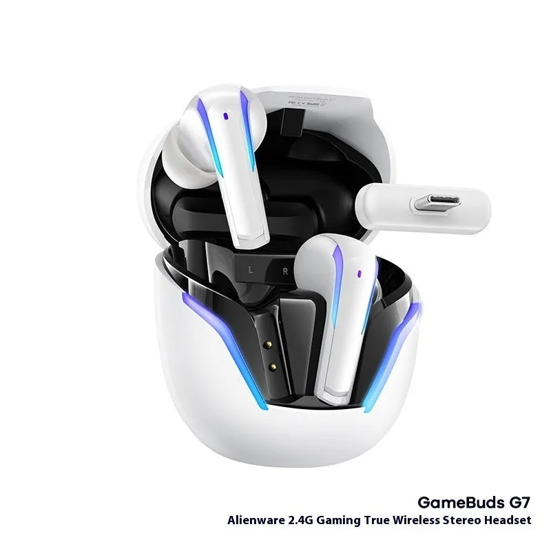 GameBuds G7 StarCraft Black wireless earbuds with gradient breathing light and 2.4G receiver