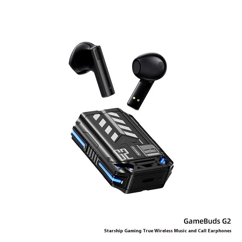 GameBuds G7 StarCraft Black wireless earbuds with gradient breathing light and 2.4G receiver