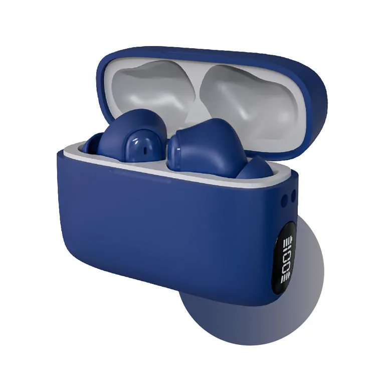 Bluetooth smart in-ear noise reduction headphones in black with charging case