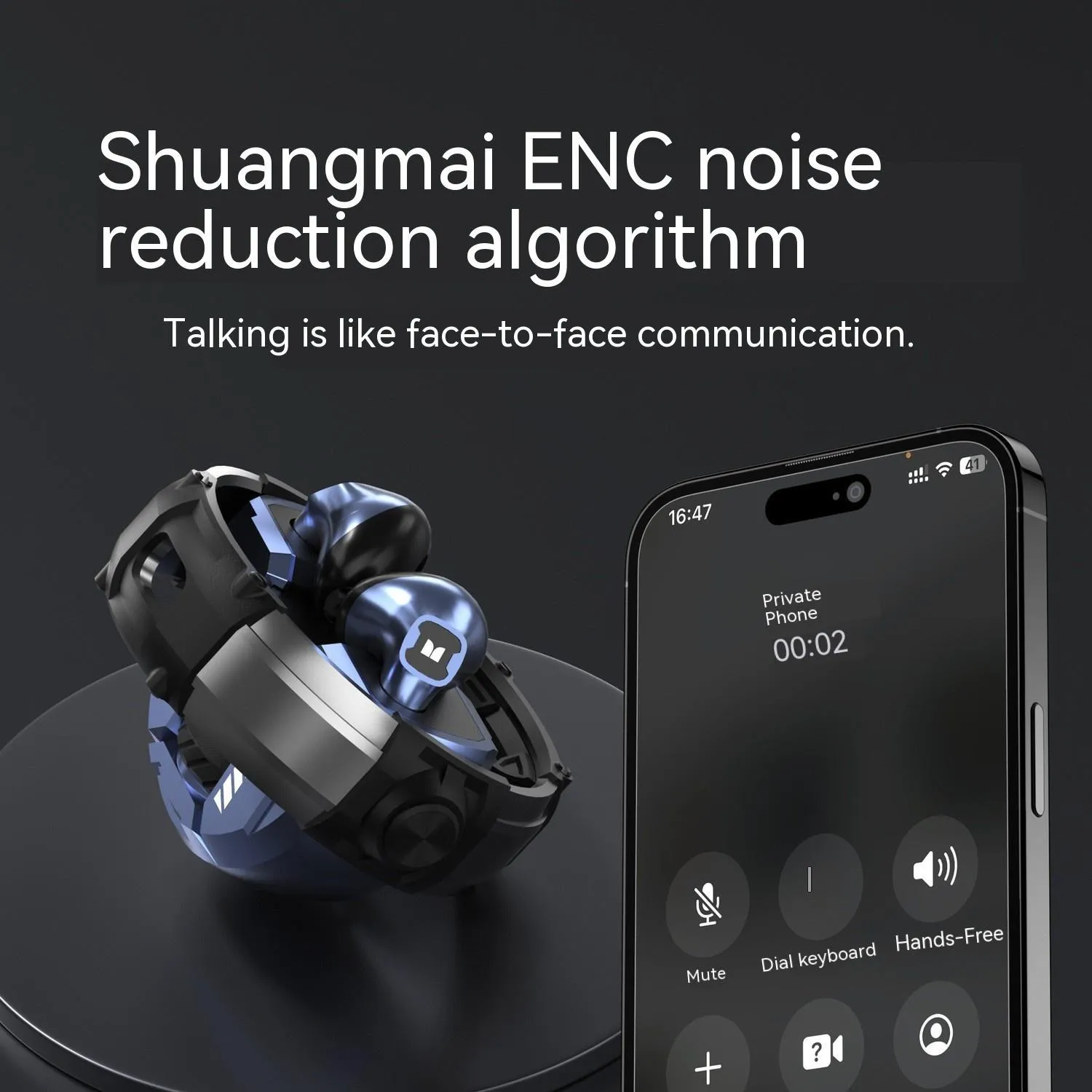 Radio Competition in-ear Bluetooth headset in sky blue and emerald for e-sports gaming