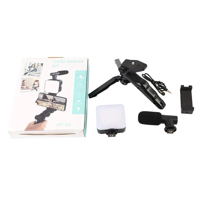 LED Mini Square Outdoor Pocket Light Tripod with adjustable flash and compact 7.3cm design