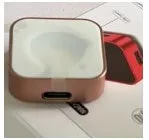 Dual interface magnetic watch wireless charger in silver with polycarbonate and aluminium alloy finish
