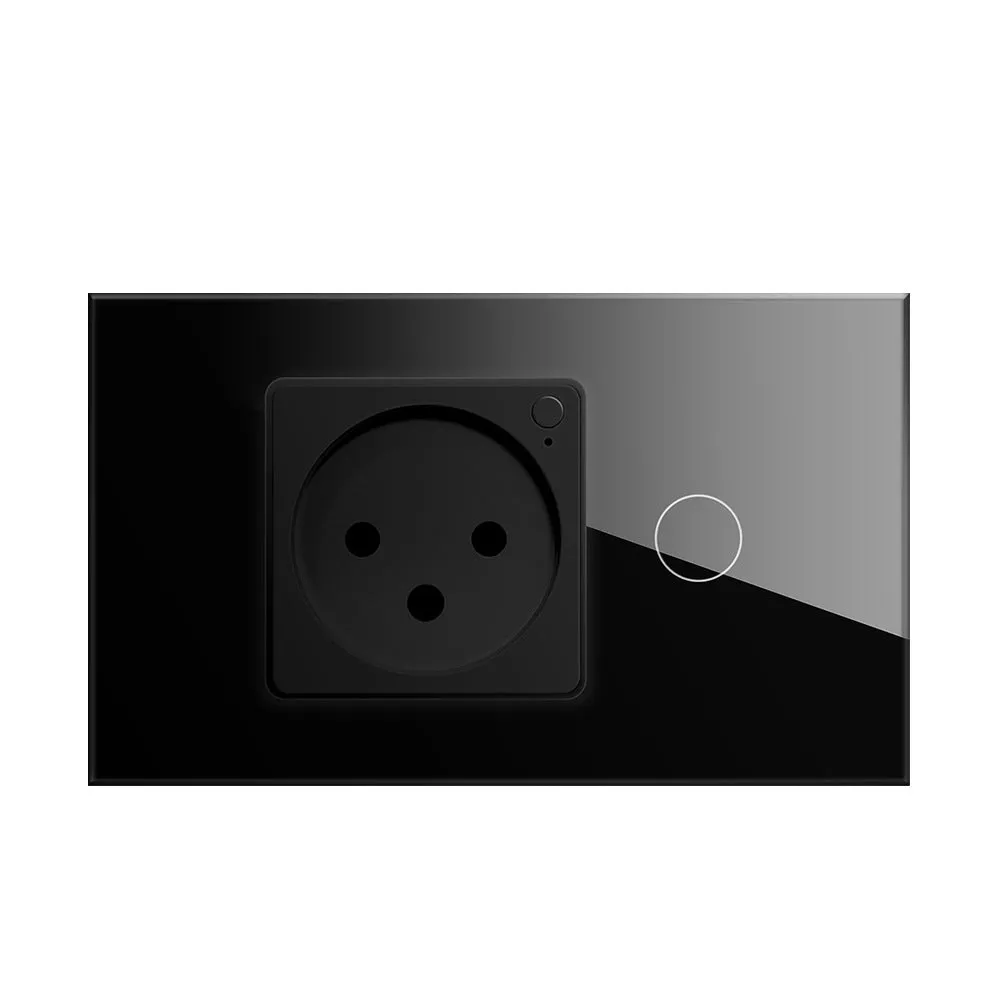 Graffiti colour column touch wall socket with blue red status light and voice control