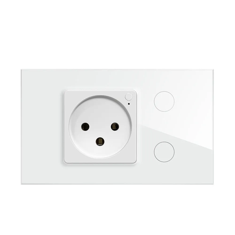 Graffiti colour column touch wall socket with blue red status light and voice control