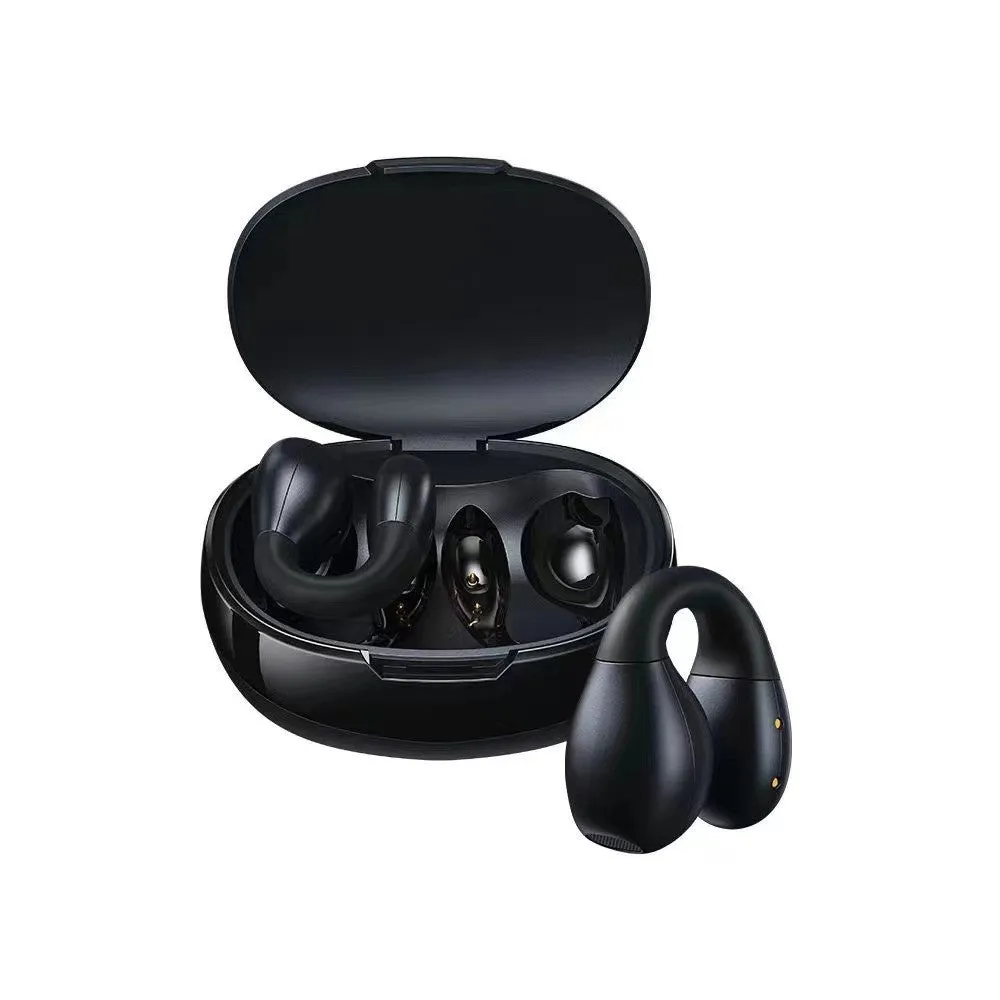 Retro black Bluetooth headset with breathing light and padded ear cups on a white background