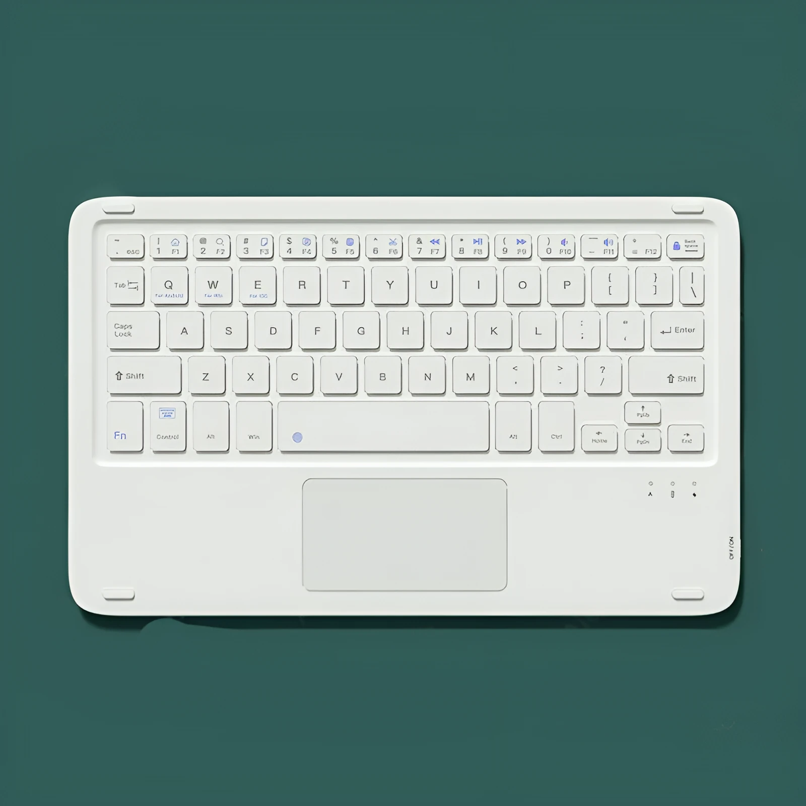 Pink Bluetooth touch keyboard and mute wireless mouse combo with USB charging cable on white background
