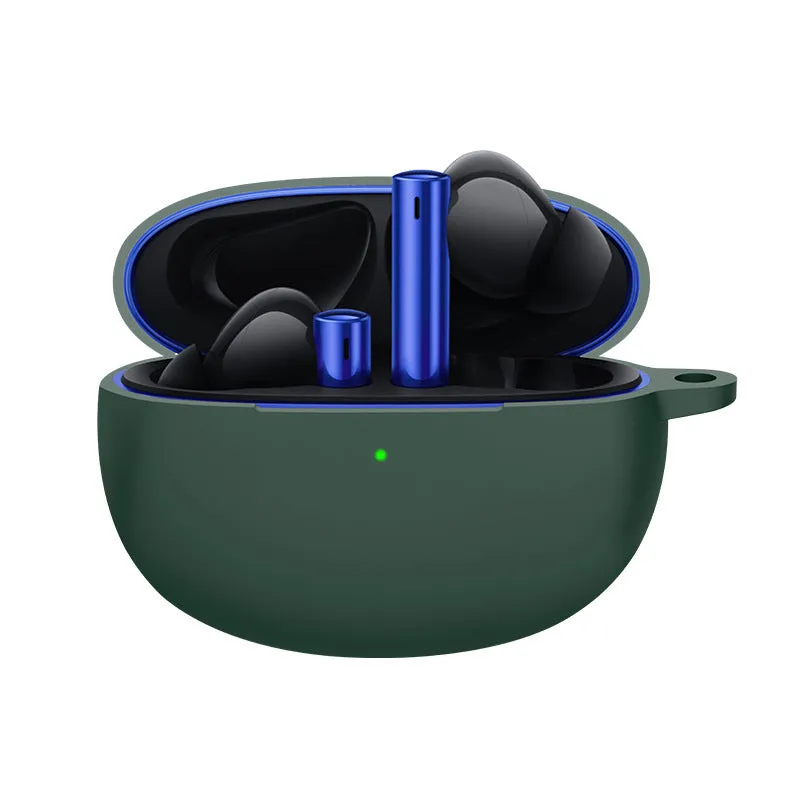 Silicone protective case for Realme Buds Air 3 in black with relief texture