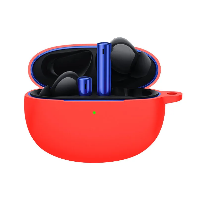 Silicone protective case for Realme Buds Air 3 in black with relief texture