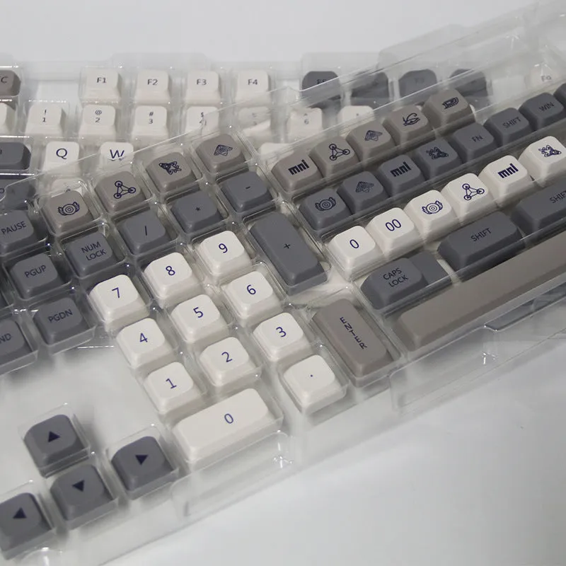 133 key PBT sublimation keycap set for red axis mechanical keyboard with key puller and cowhide box