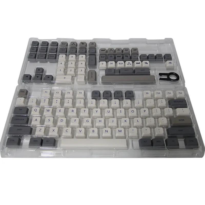 133 key PBT sublimation keycap set for red axis mechanical keyboard with key puller and cowhide box