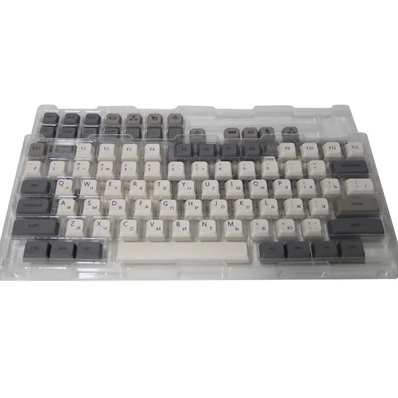 133 key PBT sublimation keycap set for red axis mechanical keyboard with key puller and cowhide box