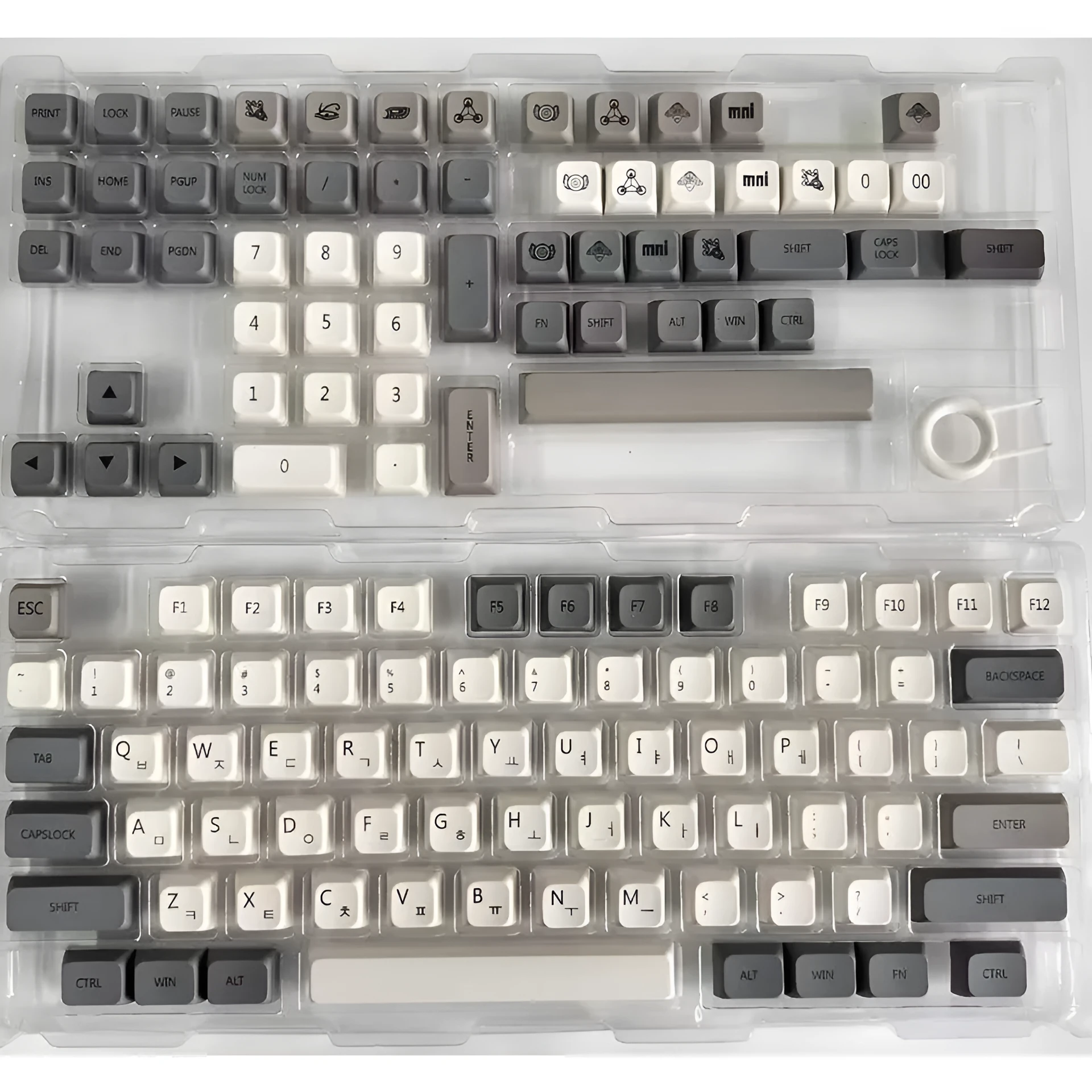 133 key PBT sublimation keycap set for red axis mechanical keyboard with key puller and cowhide box