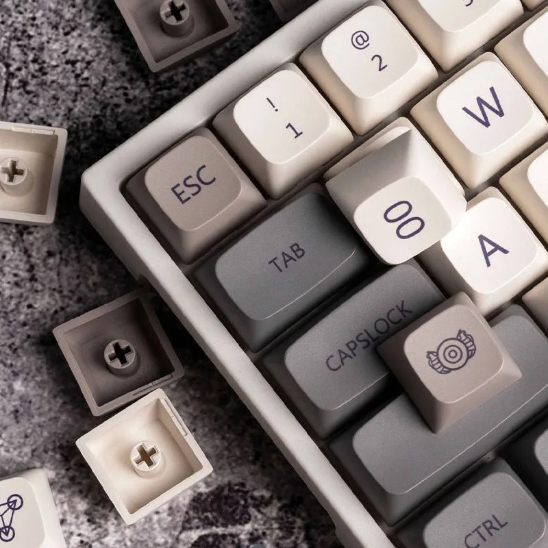 133 key PBT sublimation keycap set for red axis mechanical keyboard with key puller and cowhide box