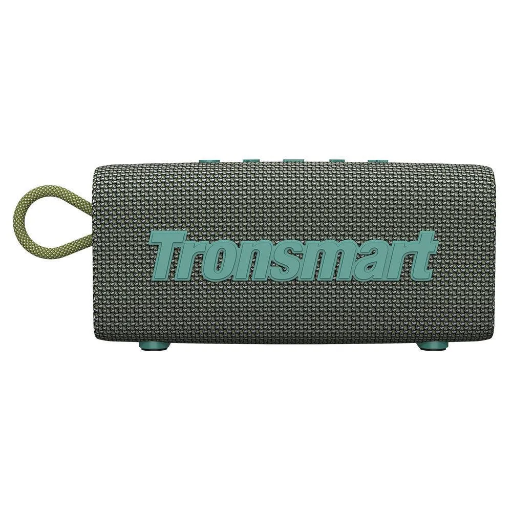 Portable waterproof Bluetooth speaker in blue colour with outdoor background