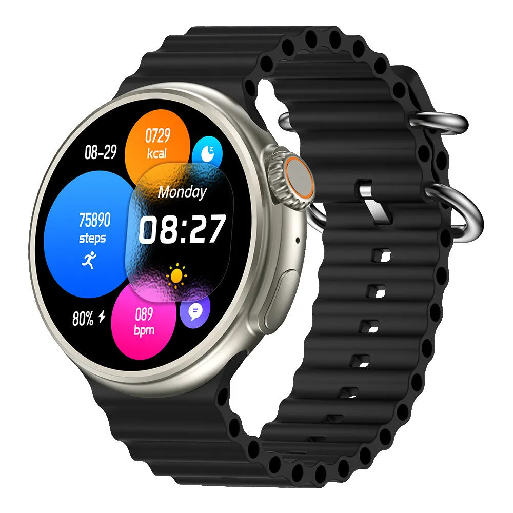 Jerry Second Generation smart watch with touch button and AMOLED screen in black colour