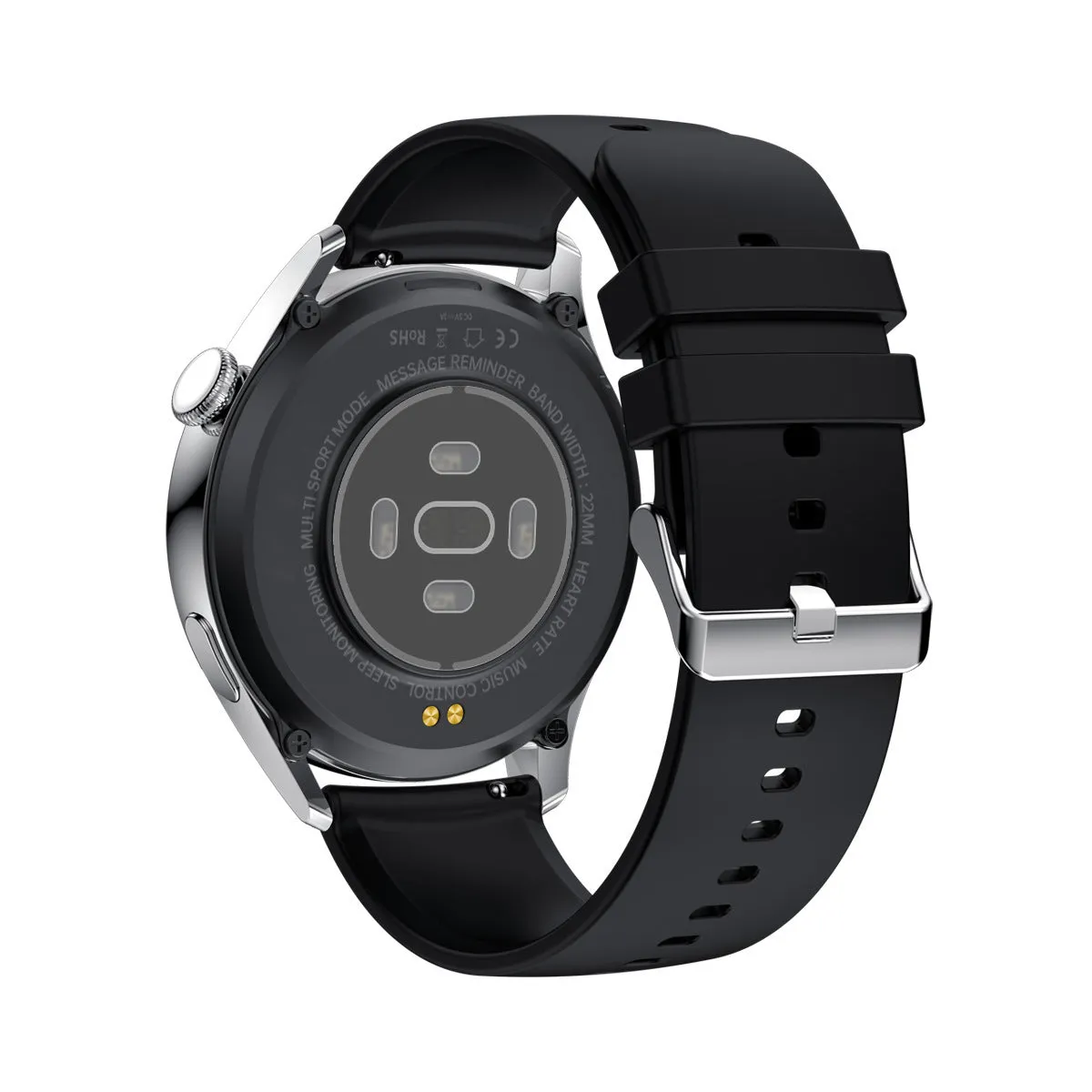 Black smart watch with wireless charger heart rate monitor TFT screen touch button