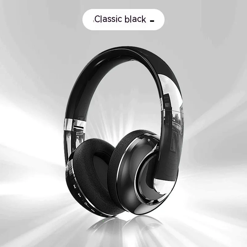 Bluetooth 5.2 wireless headphones with microphone, 40mm driver, Type-C charging, in Classic Black