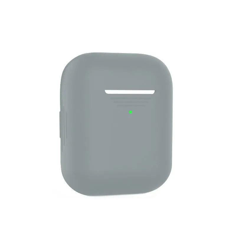Silicone protective cover for AirPods 1/2 generation case in black, all-inclusive design
