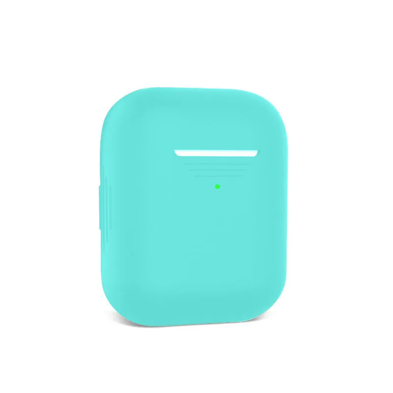 Silicone protective cover for AirPods 1/2 generation case in black, all-inclusive design