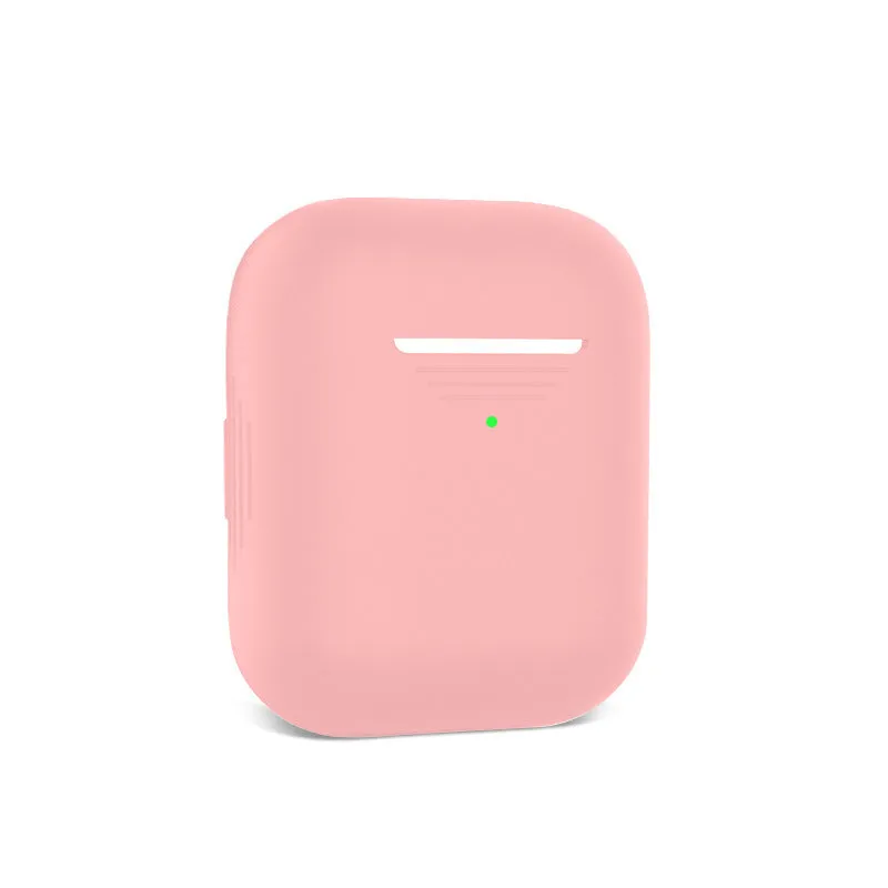 Silicone protective cover for AirPods 1/2 generation case in black, all-inclusive design