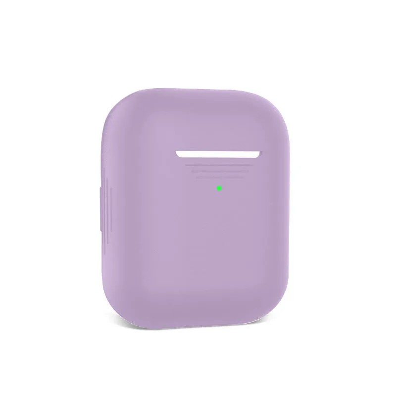 Silicone protective cover for AirPods 1/2 generation case in black, all-inclusive design