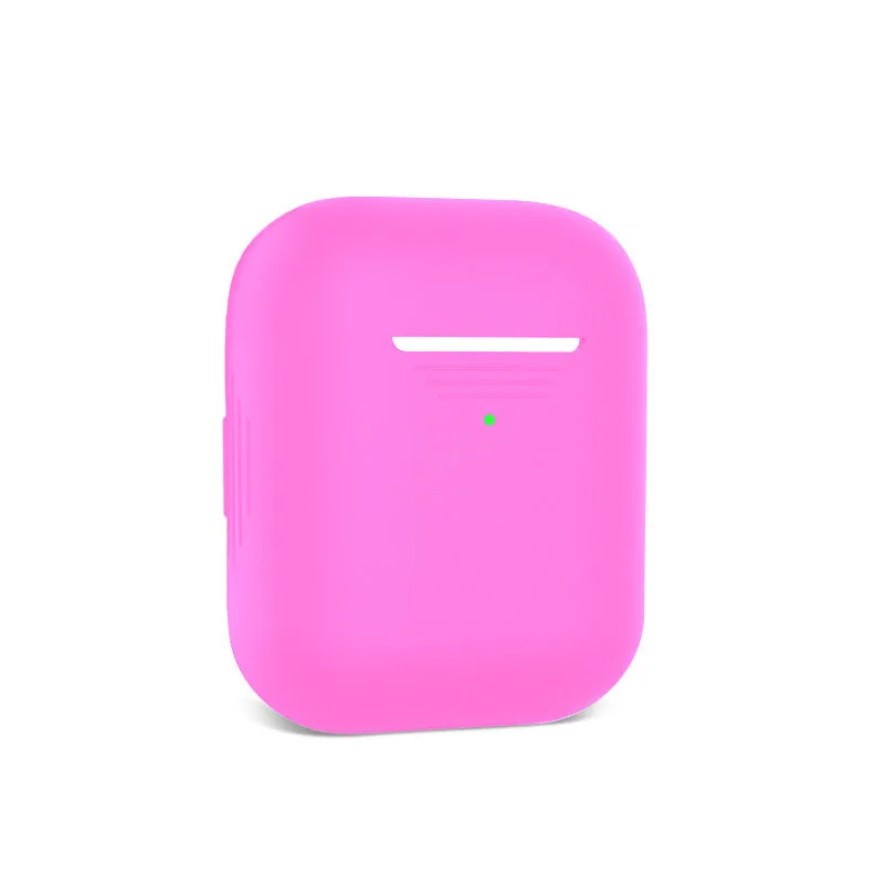 Silicone protective cover for AirPods 1/2 generation case in black, all-inclusive design