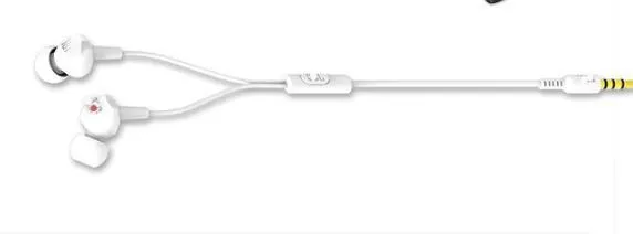 In-ear wired earphone with dynamic bass boost subwoofer in black, 3.5mm plug, 1.2m cable, with microphone
