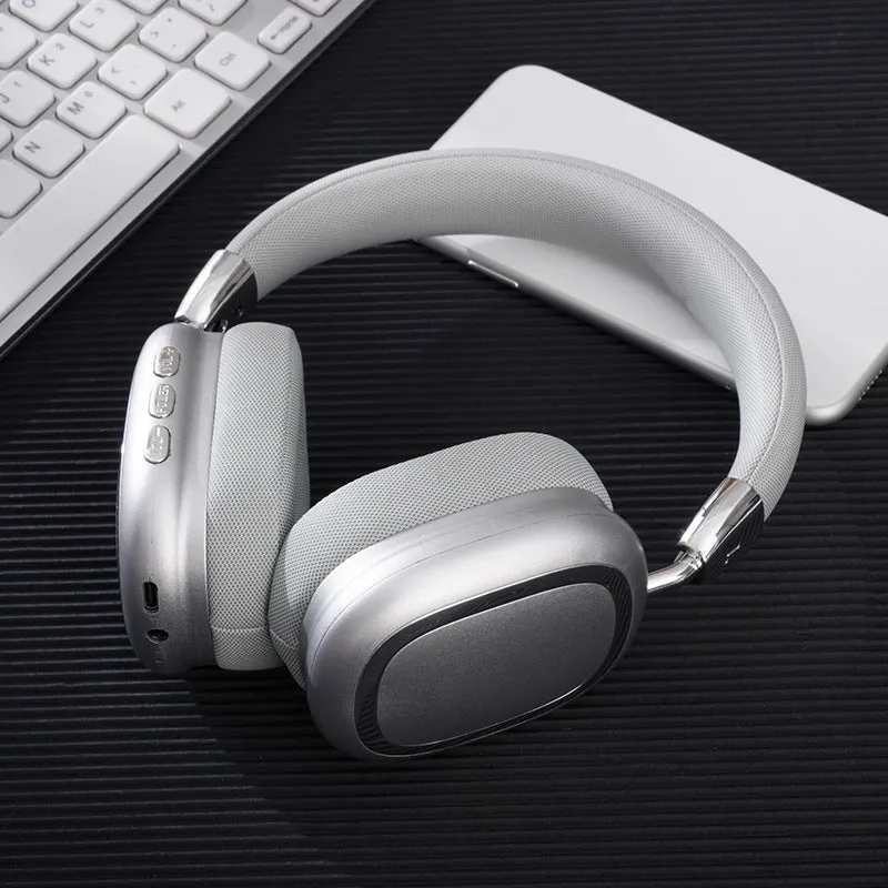 Bluetooth wireless over-ear headset with subwoofer 40mm speaker Type-C charging