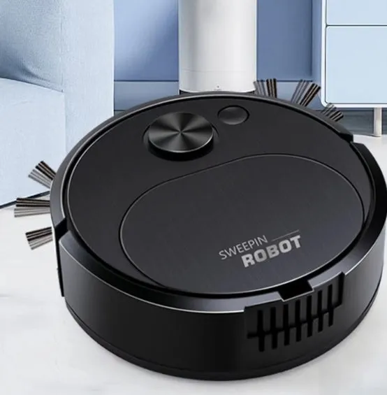 Mini USB rechargeable sweeping robot vacuum with wear resistant brush and lock water mop for hard floors