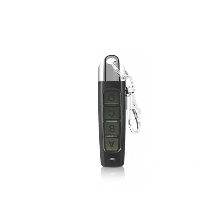 Rolling door remote control transmitter in black plastic casing with 433MHZ frequency and copy function