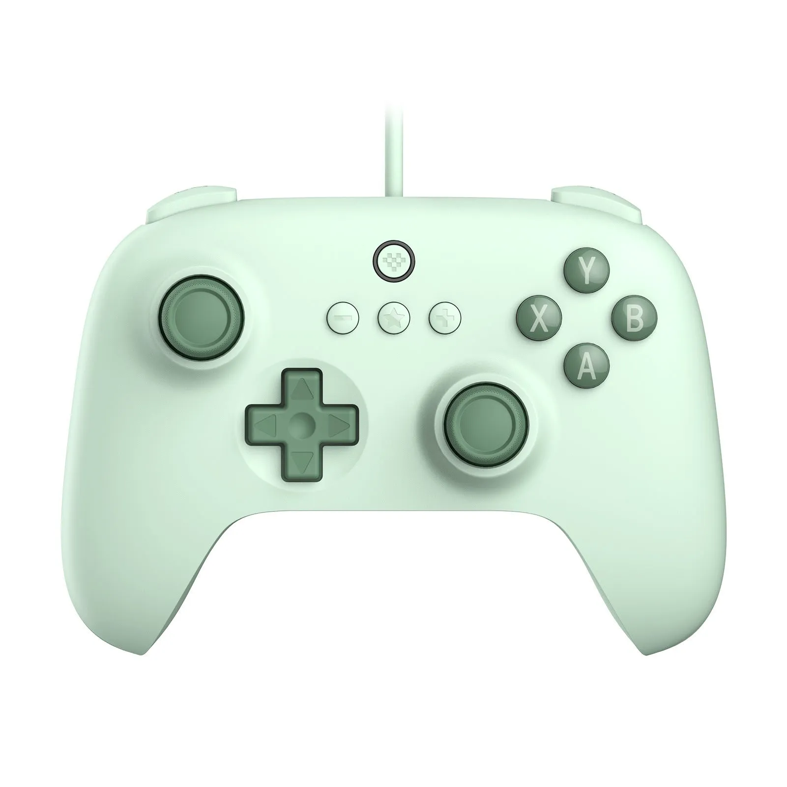 Wired game console handle controller in green with HAILANG non-slip rocker and 1.8m USB cable