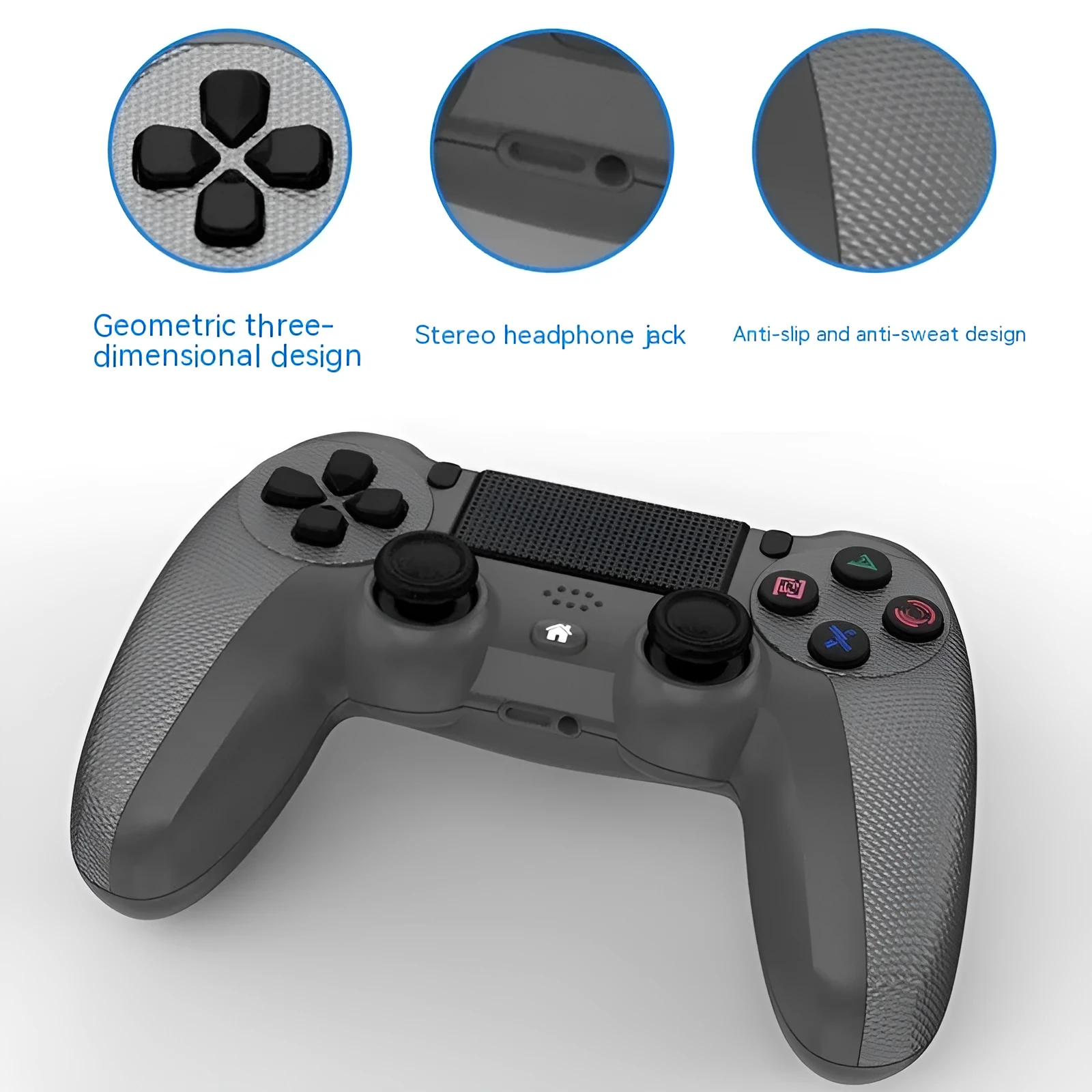 Wireless Bluetooth game controller with six-axis motion and vibration feedback in multiple colours for PS3, PC, mobile, and PS4