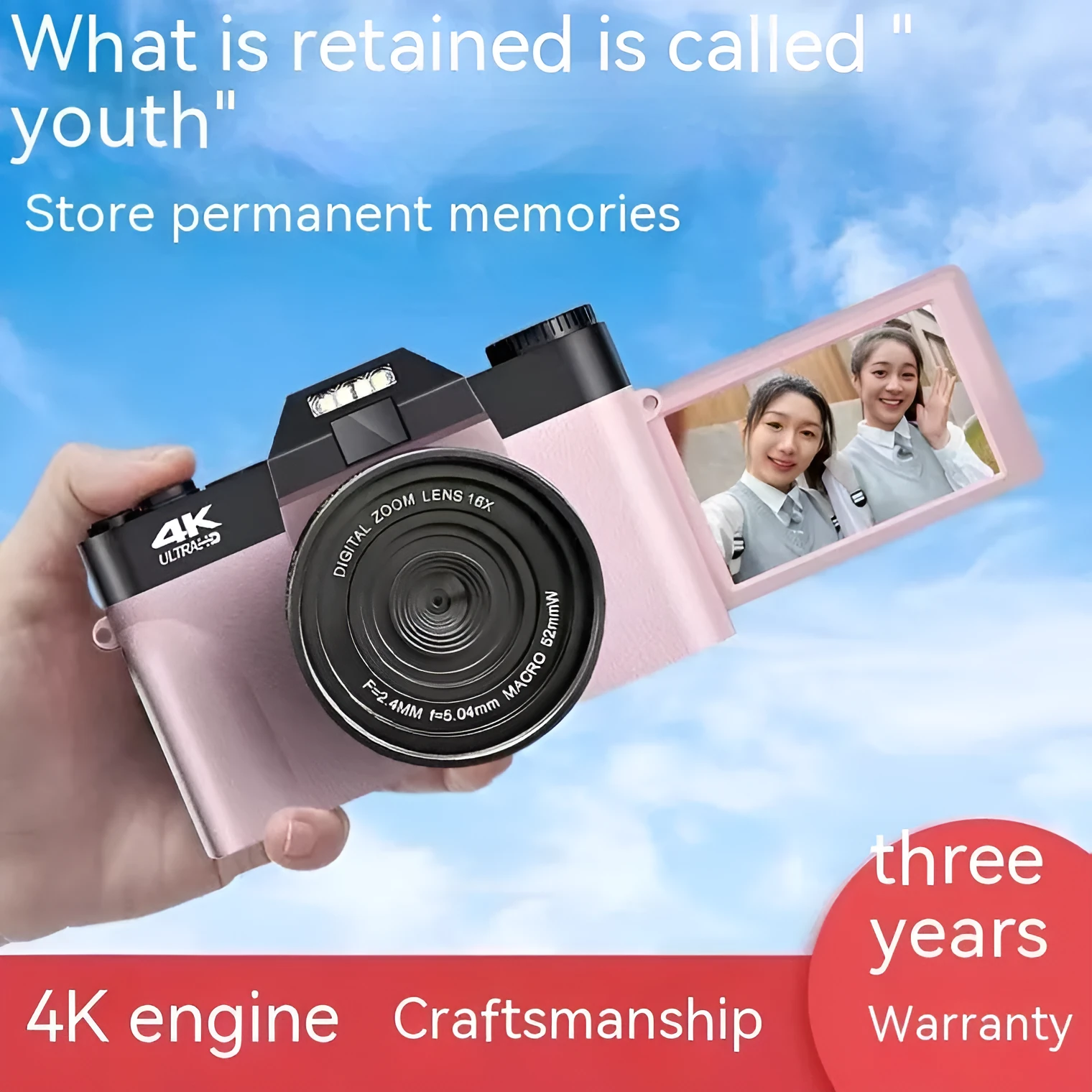Entry-level mirrorless digital camera with plastic body and Full HD screen, available in multiple colours