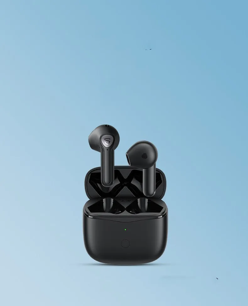 True wireless Bluetooth earphones Legend Black with charging box and in-ear detection