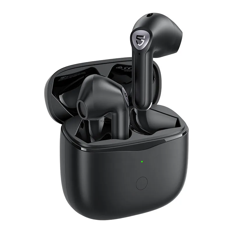 True wireless Bluetooth earphones Legend Black with charging box and in-ear detection
