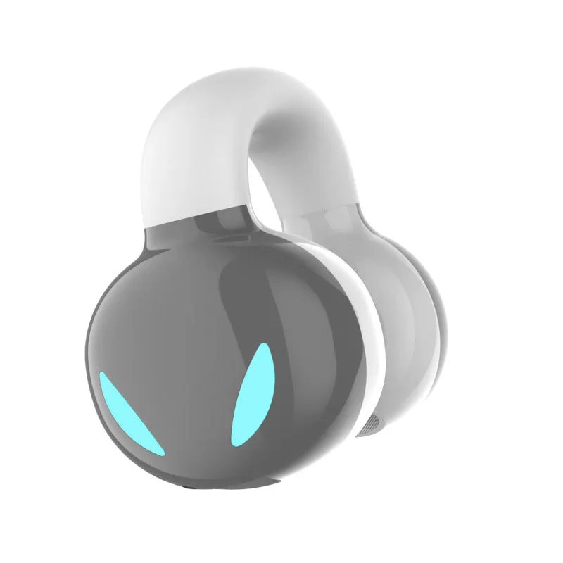 Clip-on Bluetooth headset YX03 in black silicone with simple style clip design for calls and music.