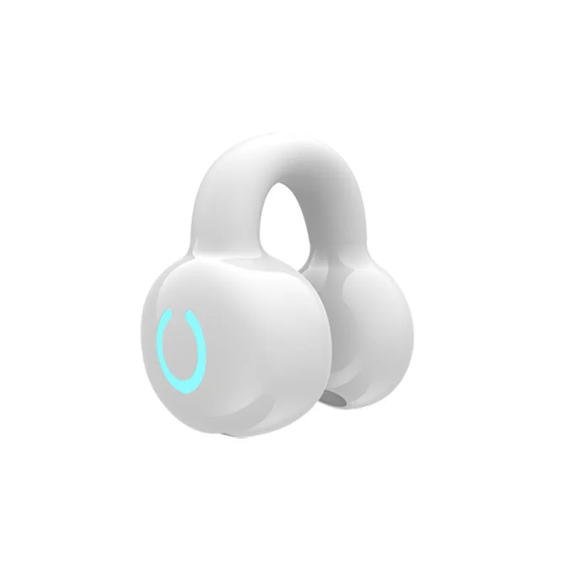Clip-on Bluetooth headset YX03 in black silicone with simple style clip design for calls and music.