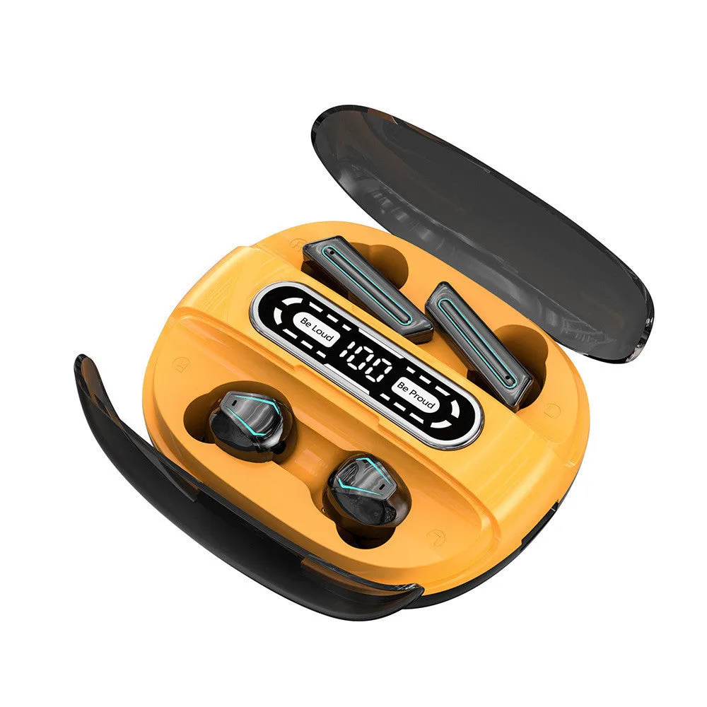 Fashion New M56 Bluetooth Headset in Black with digital display and breathing light