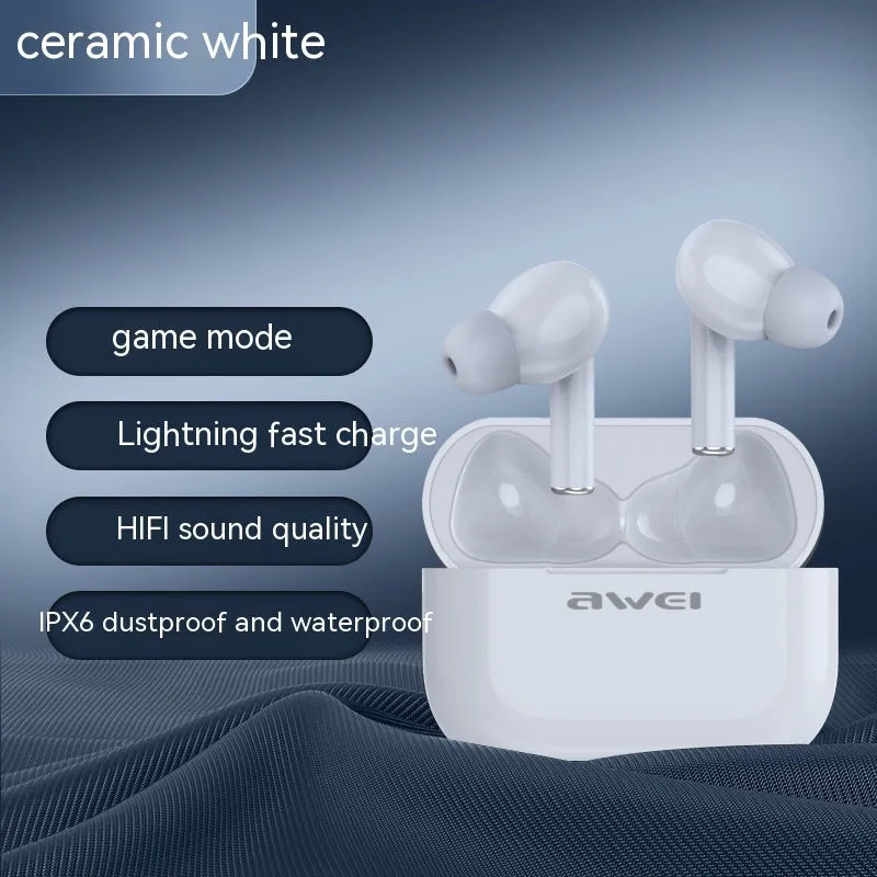 Private Model TWS e-sports Bluetooth wireless headset with Jerry chip, plastic housing, and breathing light on side