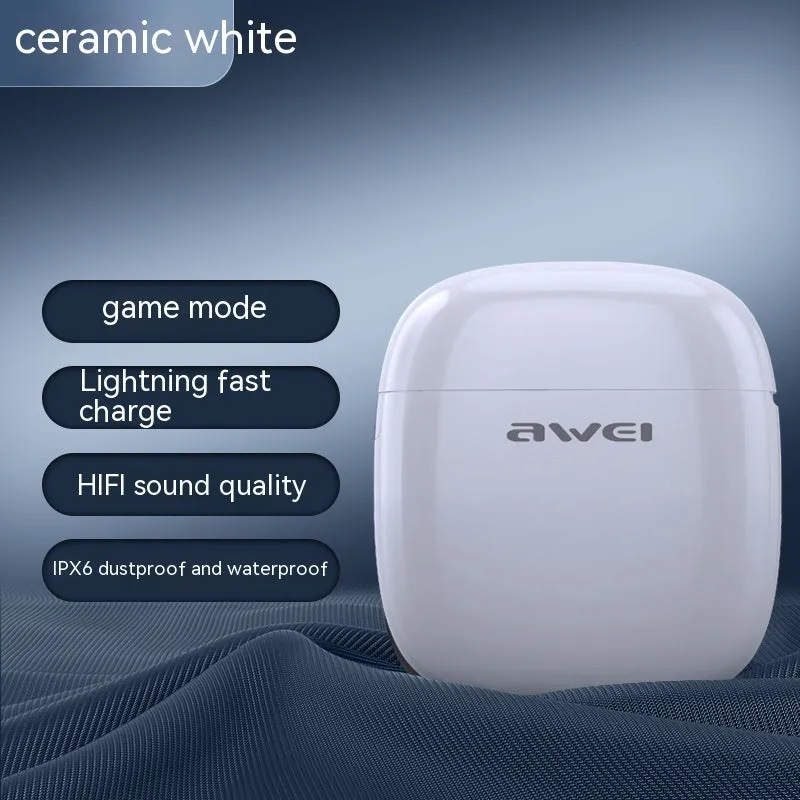Private Model TWS e-sports Bluetooth wireless headset with Jerry chip, plastic housing, and breathing light on side