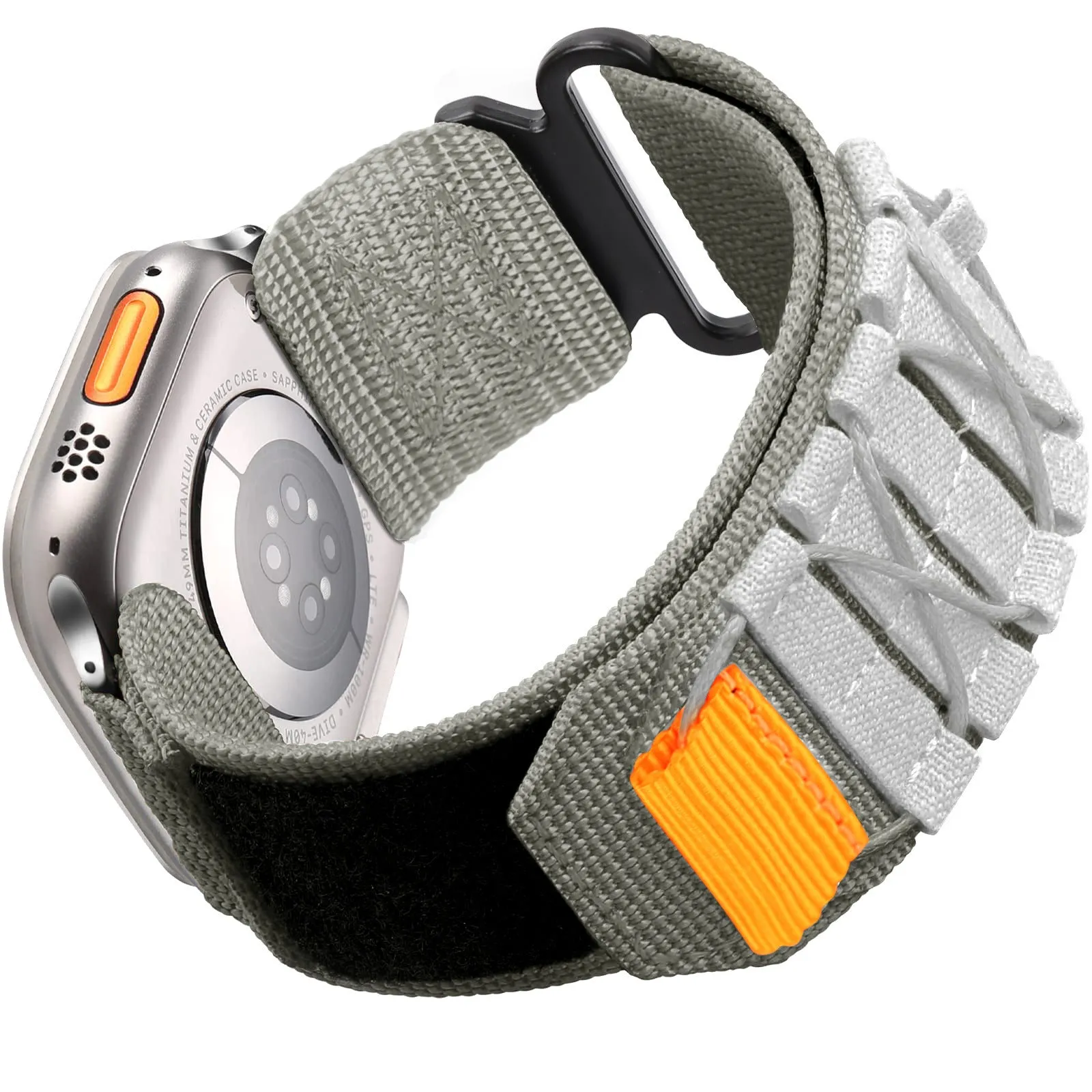 Apple Watch nylon canvas loop strap in five colours for 38/40/41mm and 42/44/45/49mm sizes