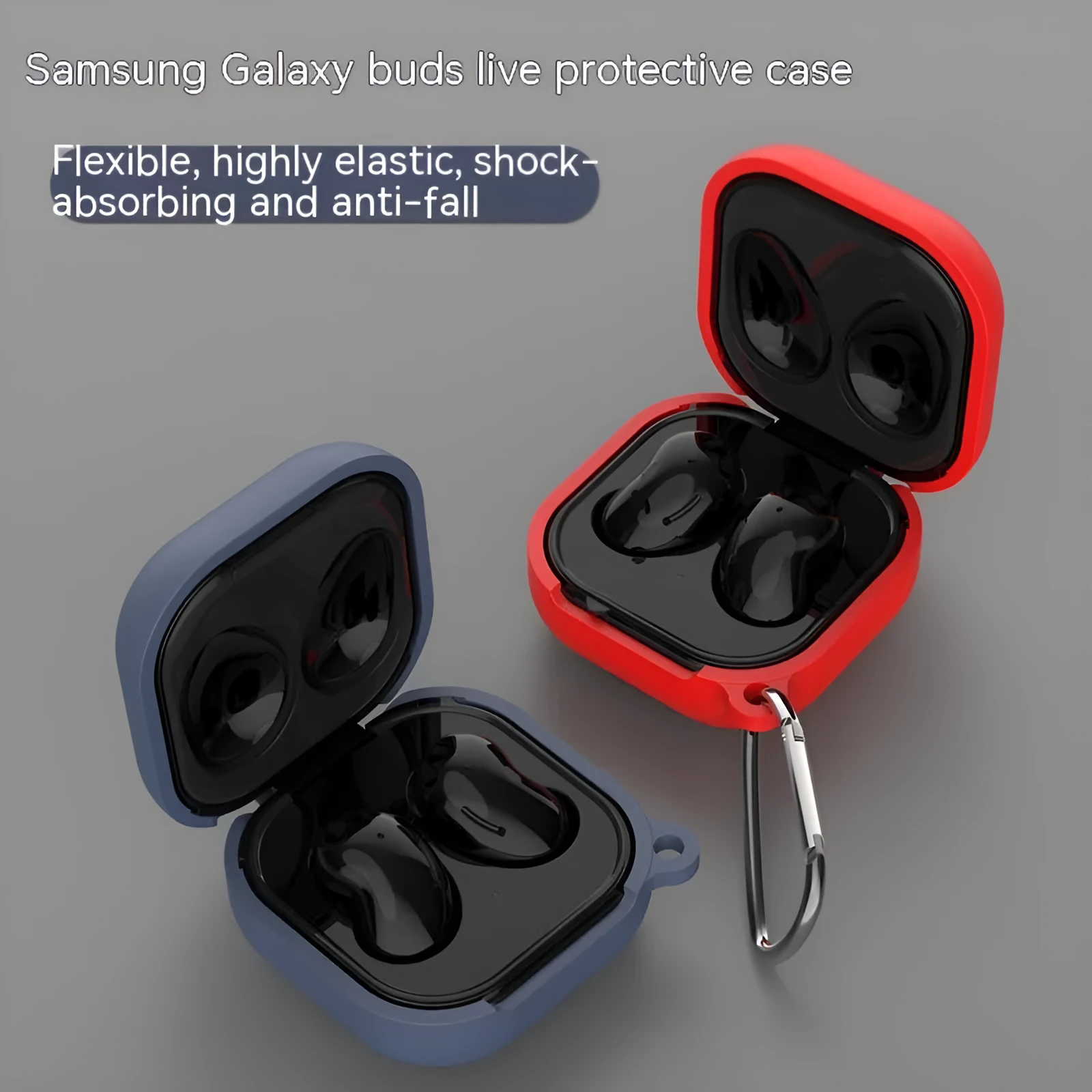 Silicone protective cover for Samsung Galaxy Buds Live earbuds case, available in multiple colours