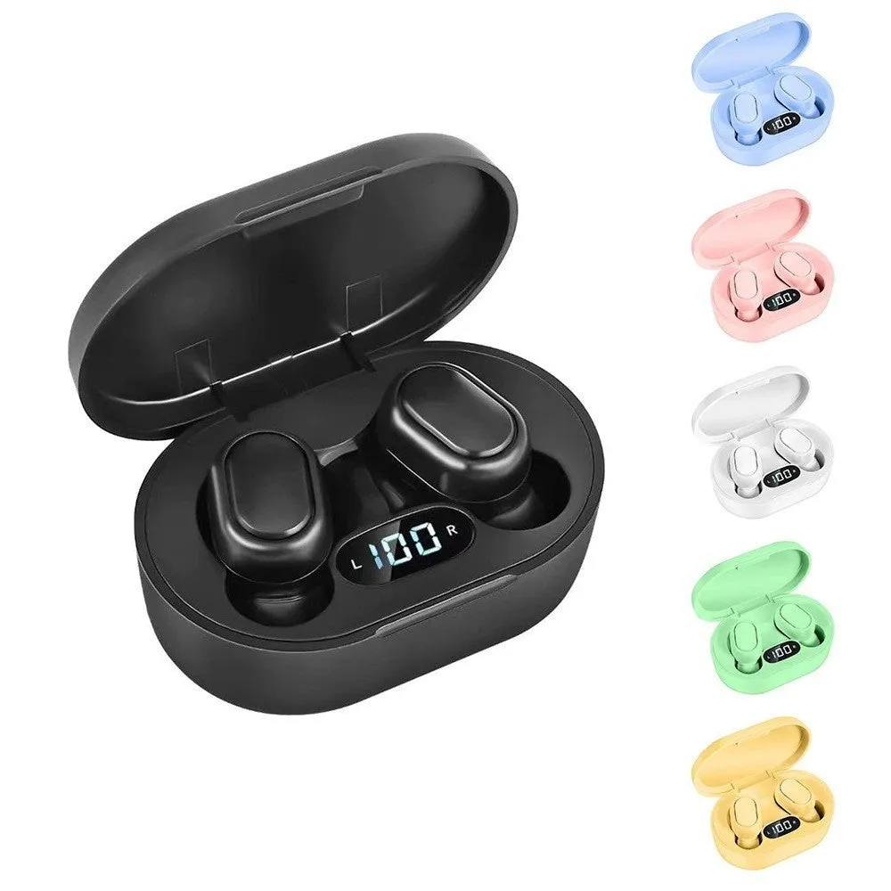 New E7S wireless binaural mini in-ear sports Bluetooth headset with ear hook design in black