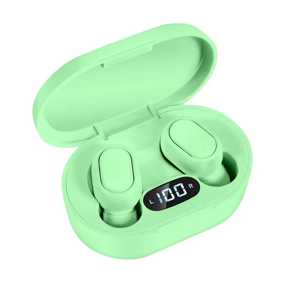 New E7S wireless binaural mini in-ear sports Bluetooth headset with ear hook design in black