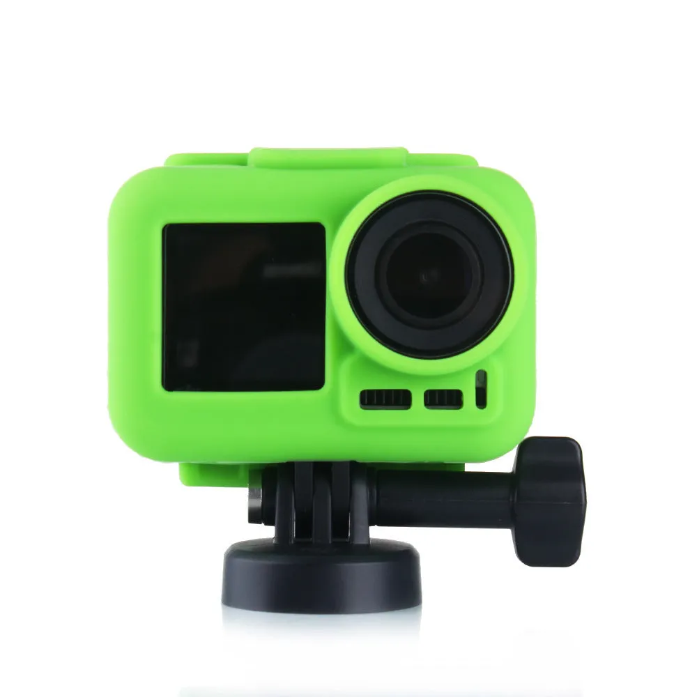Silicone case for DJI Osmo Action camera in six colour options – black, blue, green, orange, red, white