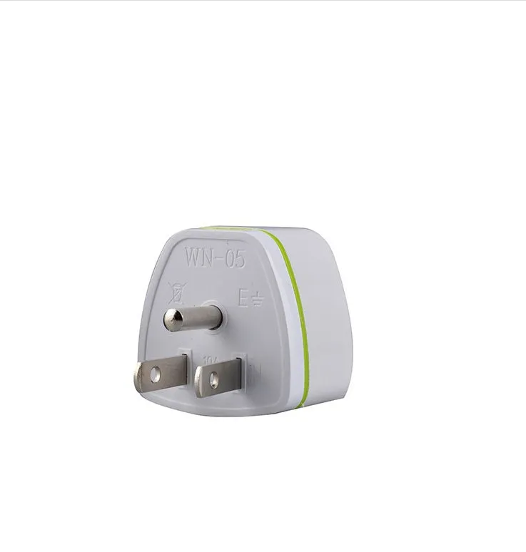 Pure copper global travel adapter plug in white, converting British and European standards, 10A 2500W